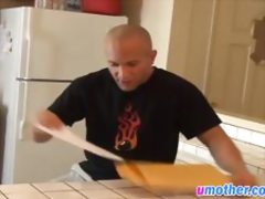 Busty Redhead Mother Gets Pussy Fingered While Taking Huge Dick Up Her Butt